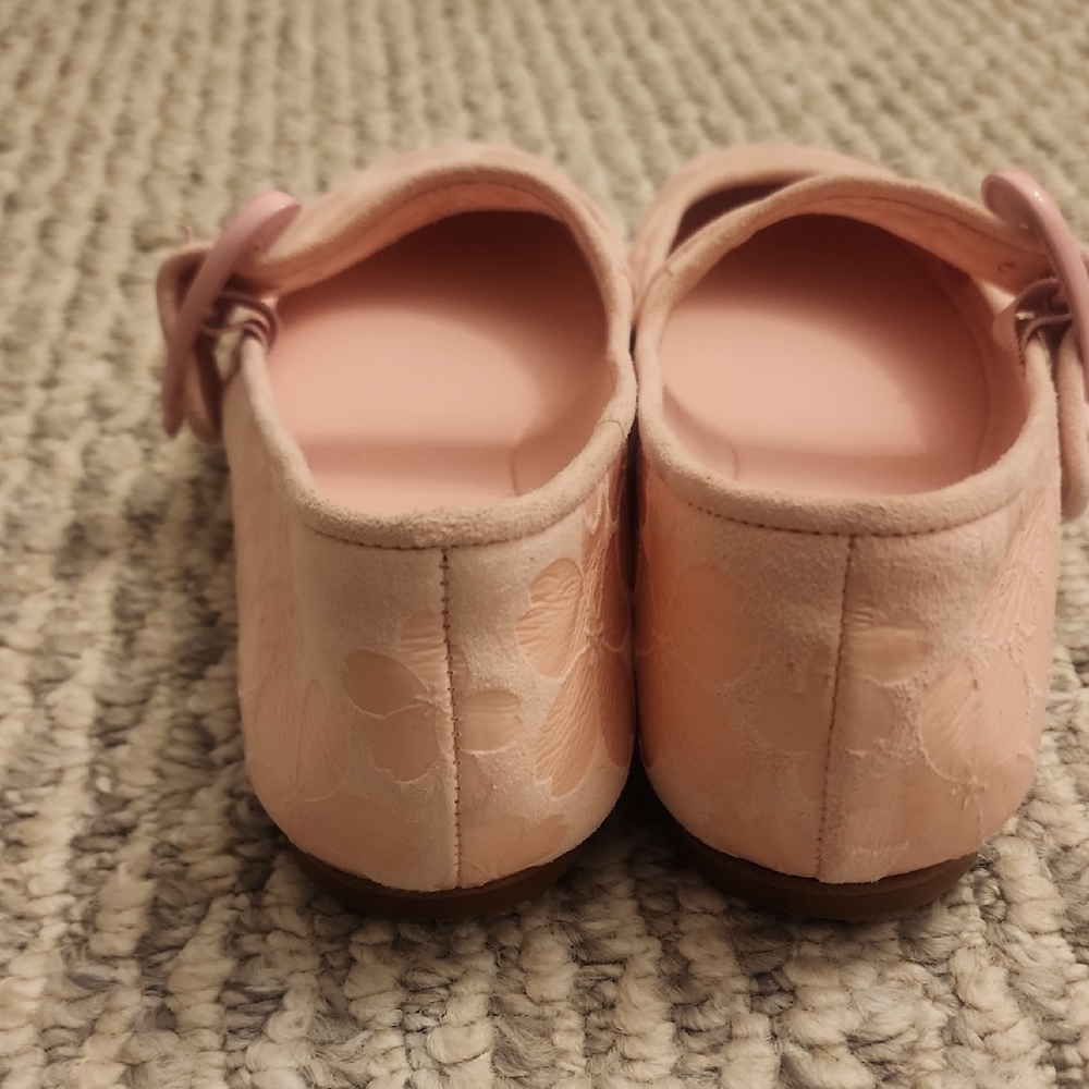LARROUDE Verona Ballet Flat In Tulip Sakura Printed Suede Size 8 $350 - Picture 4 of 5